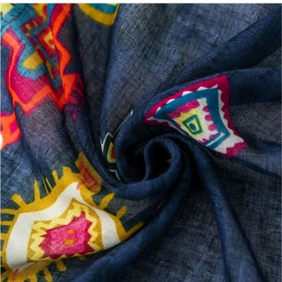 PAISLEY Tribal scarf boho Tassel wrap Shawl - Picture 5 of 5